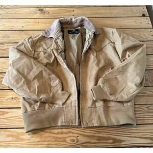 Vintage Golden Fleece Bomber Jacket Size Large Men’s Tan Full Zip